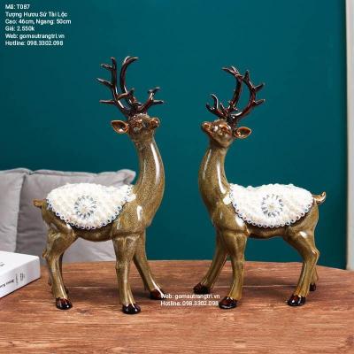 TƯỢNG HƯƠU SỨ TÀI LỘC